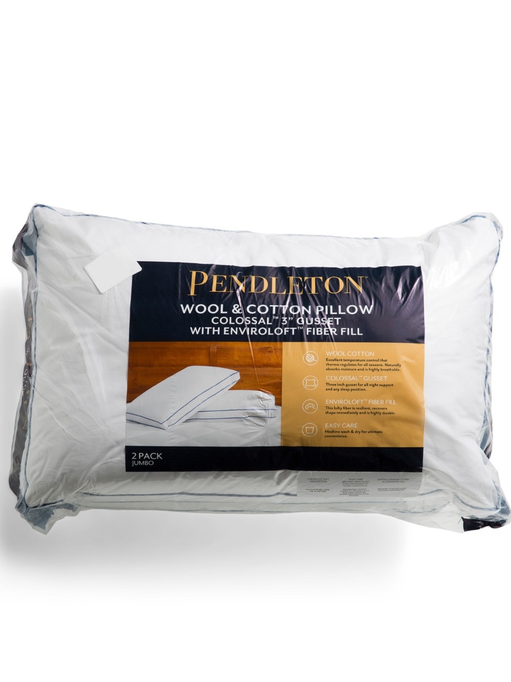 PENDLETON 2pk wool and cotton pillows set